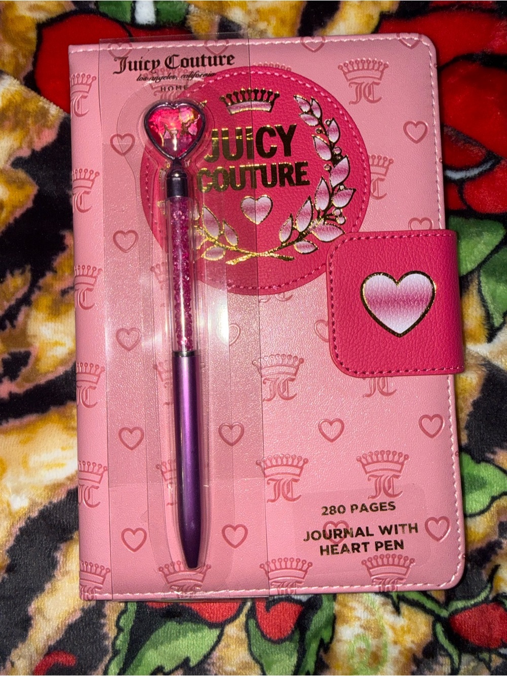 Juicy Couture Pink Heart Journal with Glitter Heart Pen
